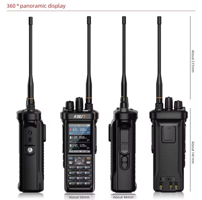 KSUN X 889 plus  Радіо 10W+ CB SW AM FM VHF UHF GPS APRS IPS  BT Нова Радіостанція 2026 крос репітерні функції, тридіапазона fw RT 950 якість