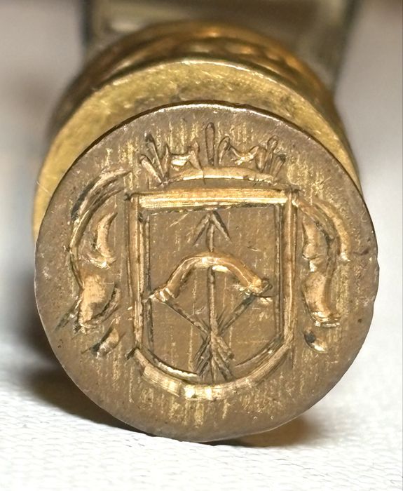 Pieczęć Herbu Łuk z kryształem XIX wiek