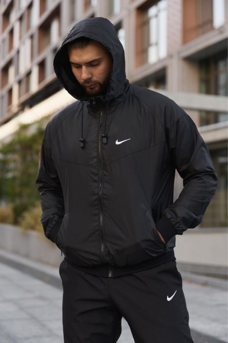 РОЗПРОДАЖ! Комплект jacket windrunner чоловічий чорний