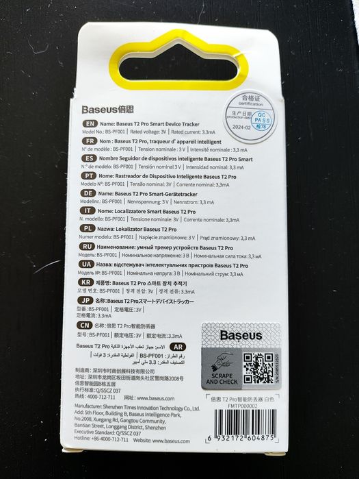 Rastreador inteligente sem fio Baseus
