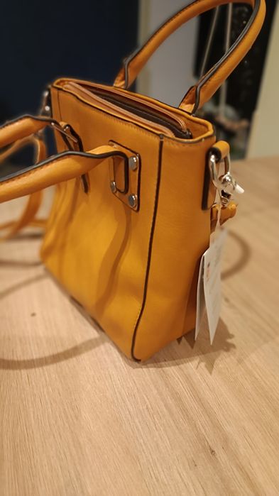 Torebka listonoszka musztardowa