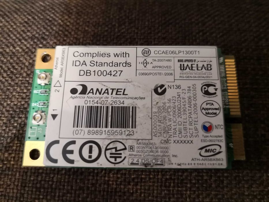 Karta WiFi miniPCIe Atheros 100% ok do laptopa