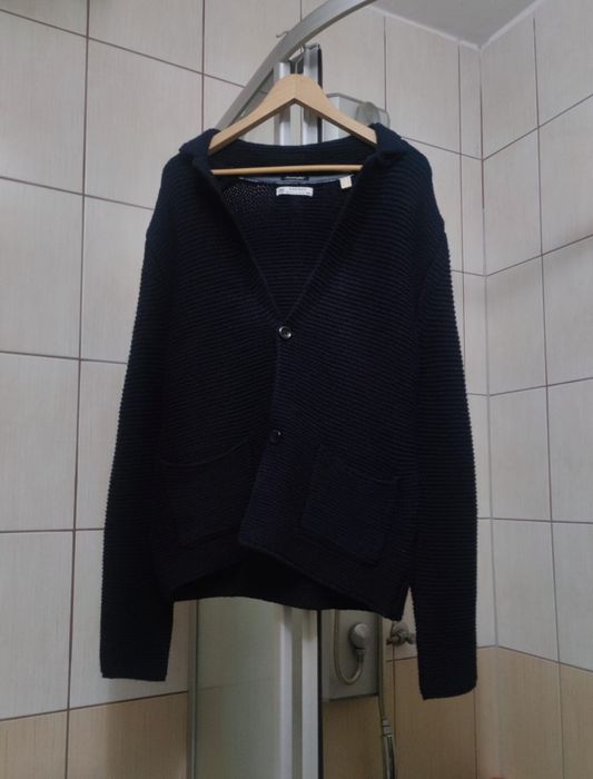 sweter L Esprit kardigan cardigan narzutka esprit granatowy navy dark