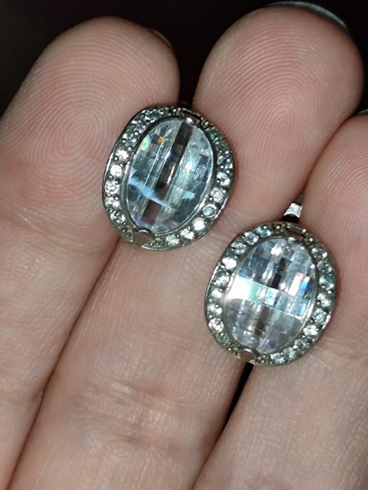 Stary wyrób - kolczyki - srebro 925 - vintage