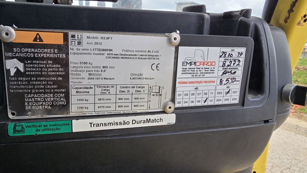 Empilhador Hyster 3000Kg