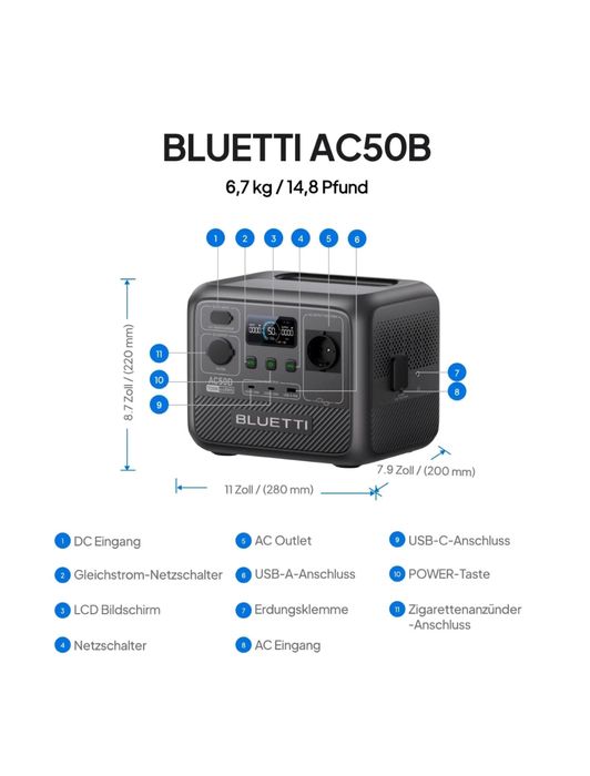 Продам зарядну станцію 700W. 448Wh Bluetti 50B