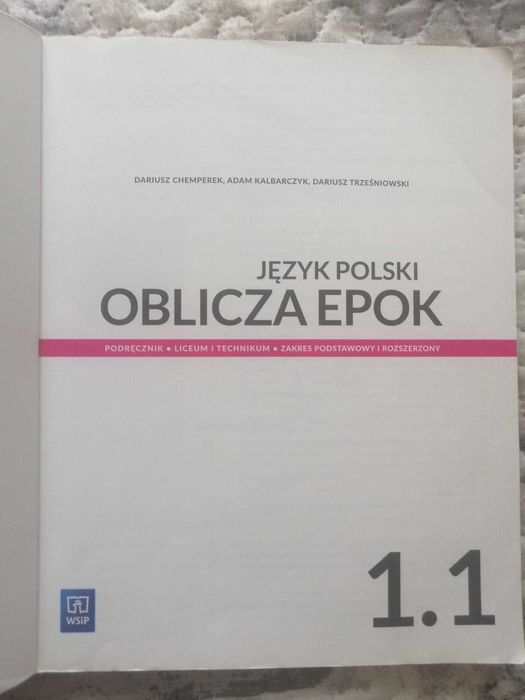 Podręcznik Oblicza epok 1.1 WSiP