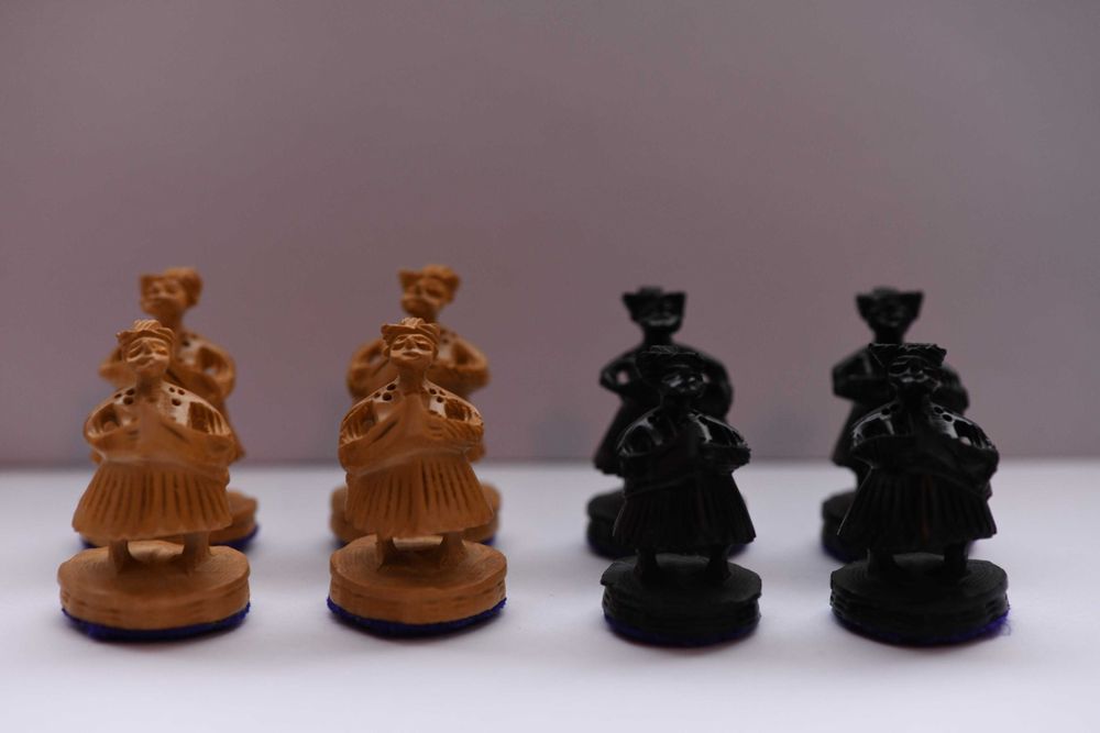 Szachy z Indii, rękodzieło