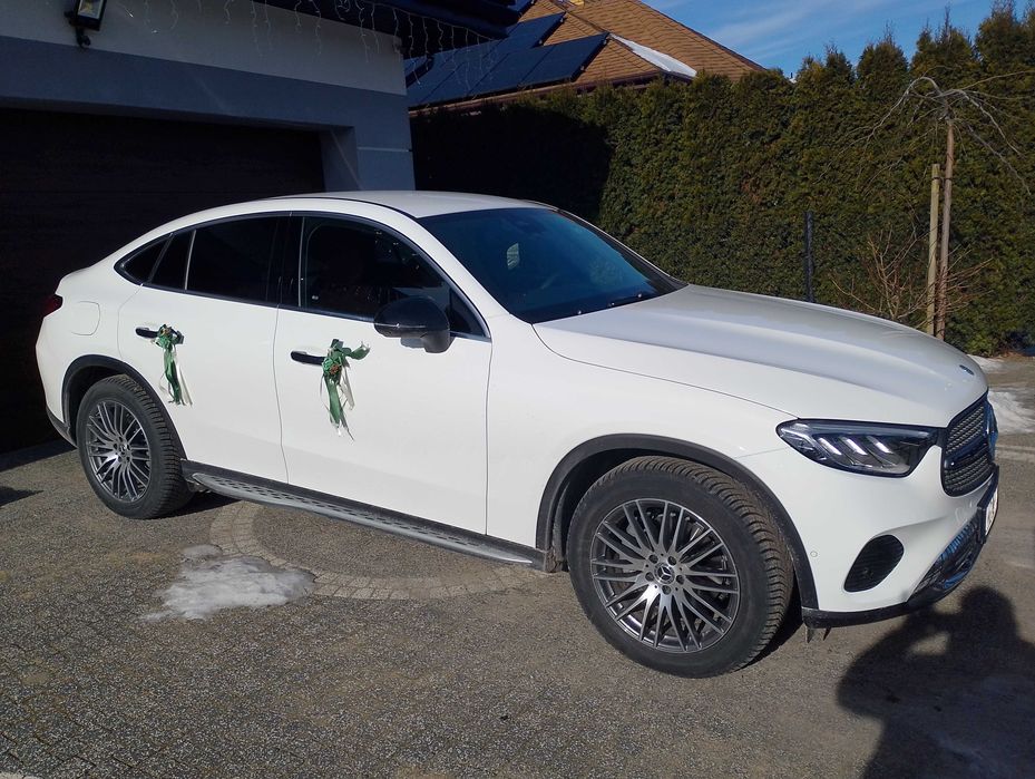 Samochód auto do ślubu Mercedes GLC Coupe biały nowy - OKAZJA