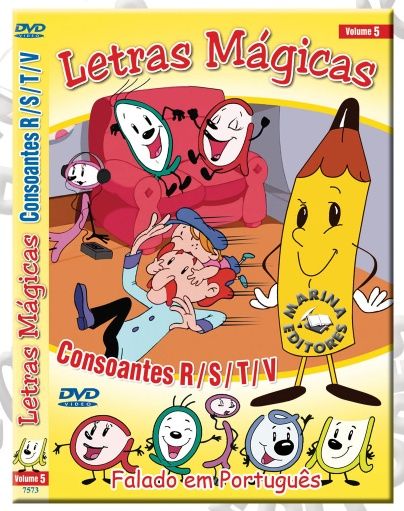 Letras mágicas - 6 DVD educação infantil - Novos