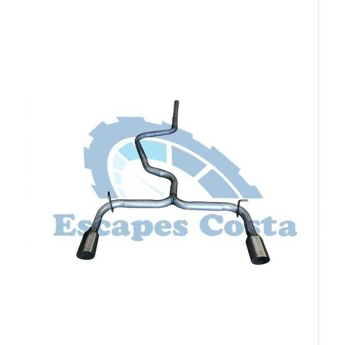 LINHA DE ESCAPE RETA COM COLAS EM AÇO INOXIDÁVEL 102 mm