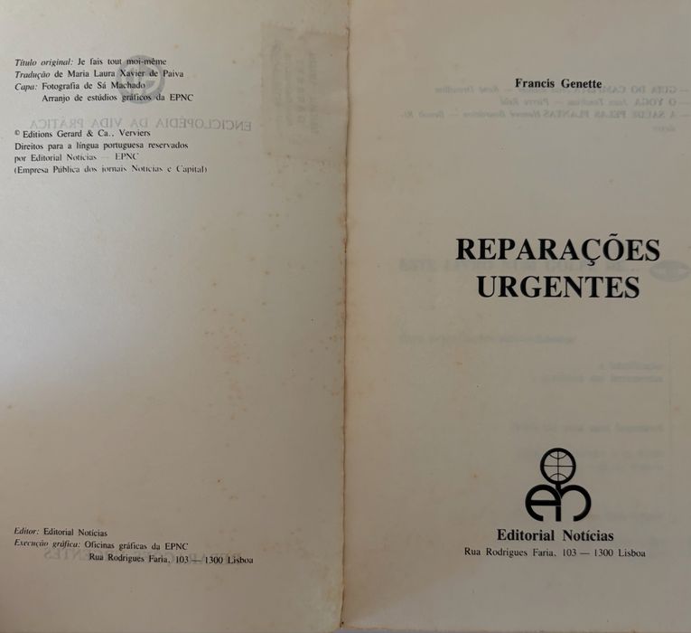 Reparações Urgentes Francis Genette