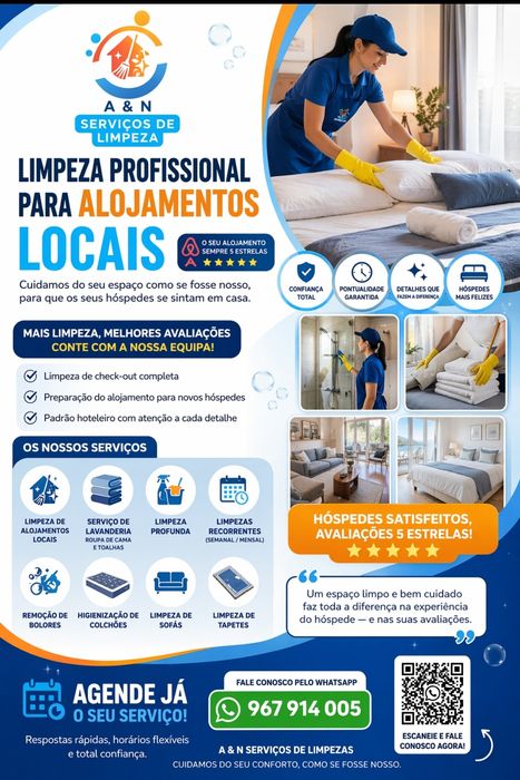 Limpezas gerais,sofás, colchões, alojamentos.