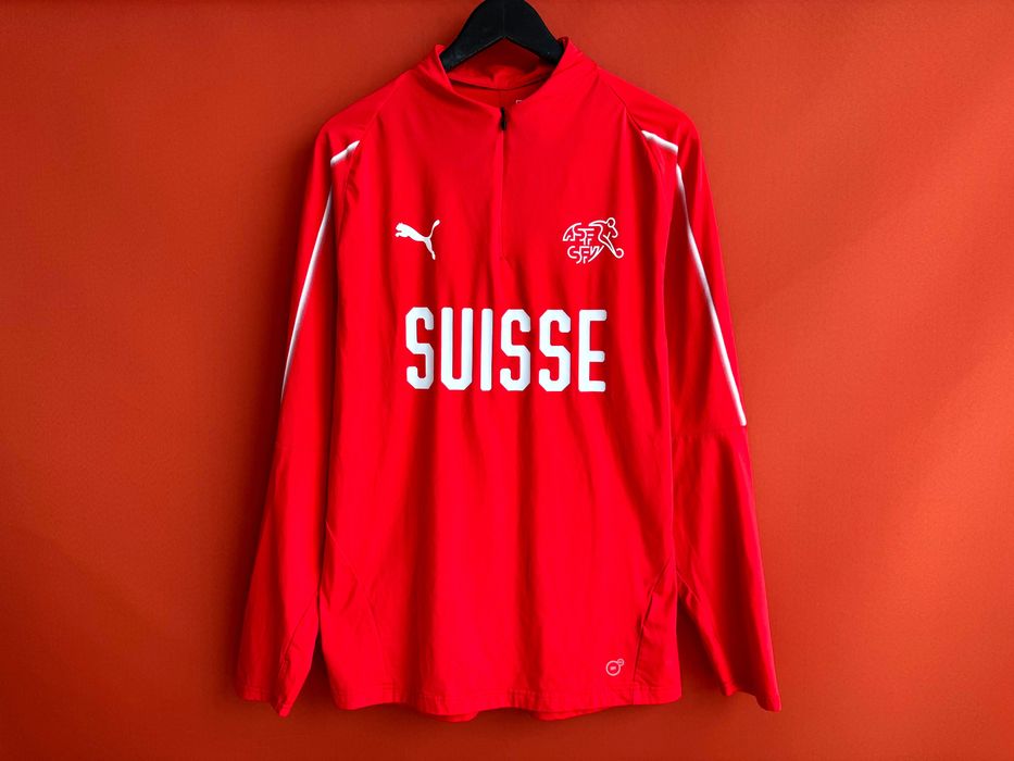 PUMA SUISSE Оригінал чоловіча футбольна форма кофта лонгслів розмір M