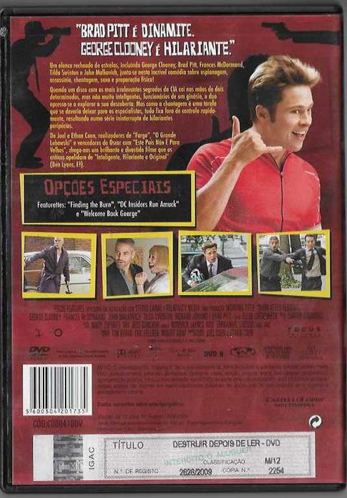 Joel and Ethan Coen. Burn After Reading.64309790827395121