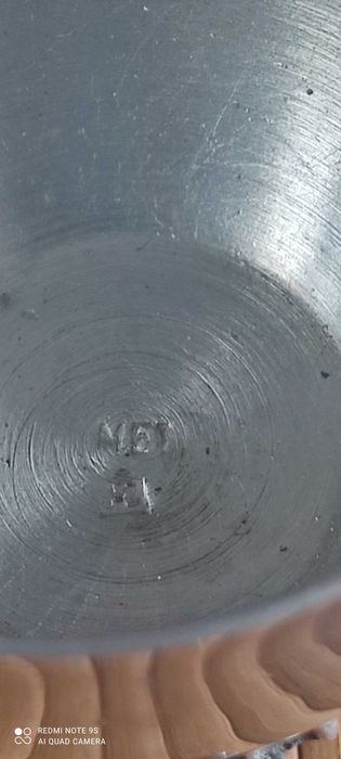 RESOVIA posrebrzana solniczka +łyżeczka  4 sztuki