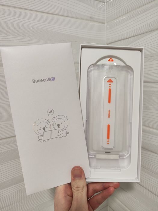 Apple iPhone 13 Pro Max / 14 Plus. Baseus 2 защитных стекла с сеточкой