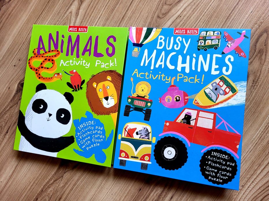 Animals Activity Pack! 3w1 fiszki karty do gry książka z łamigłówkami