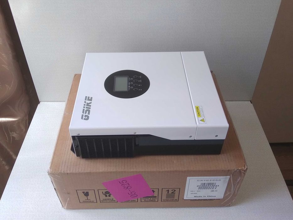 Гібридний інвертор Gsike 2kW 12V із WiFi. заряд 80A/120А, до 900W сонячних панелей