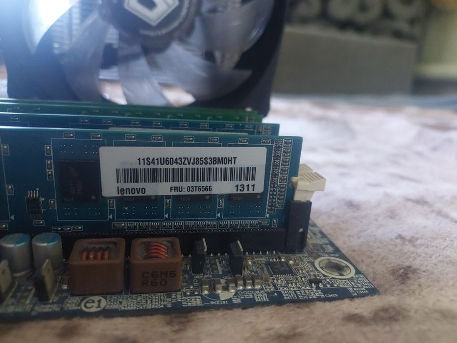 1366 сокет(материнка+проц+оперативка,куллер) х5660,12гб озу ддр3