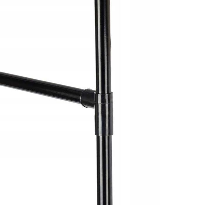 Wieszak Szafa Garderoba Na Ubrania Buty Drążek Półki Loft Metalowy Czarny 171cm
