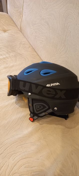 Kask narciarski Alpina z goglami