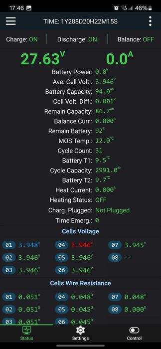 Акумулятор/Батарея Li ion 24V 94ah - 2,4кВт, BMS JK-B2A8S20P-H-C