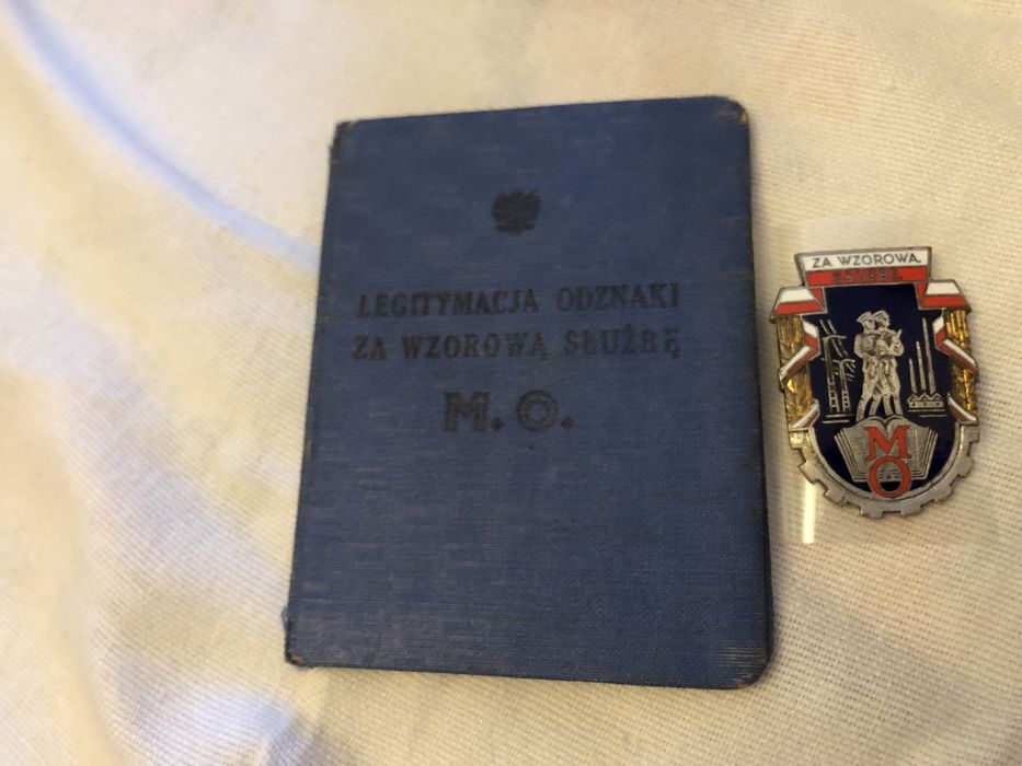 Odznaka za wzorową służbe MO 1954 Rok 31/54