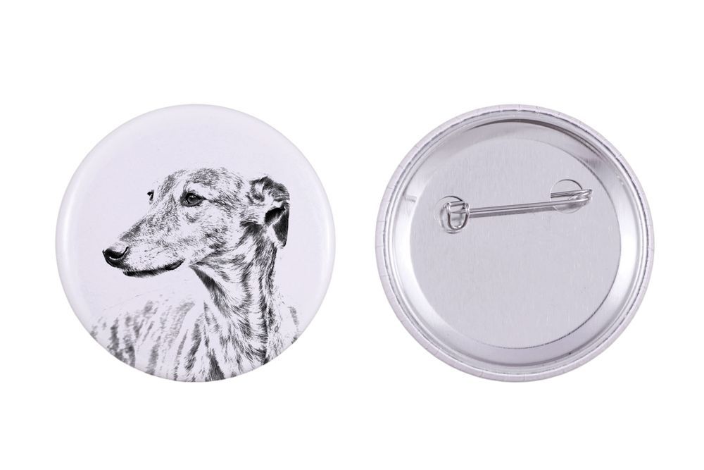 Greyhound przypinka z psem duża Art-Dog