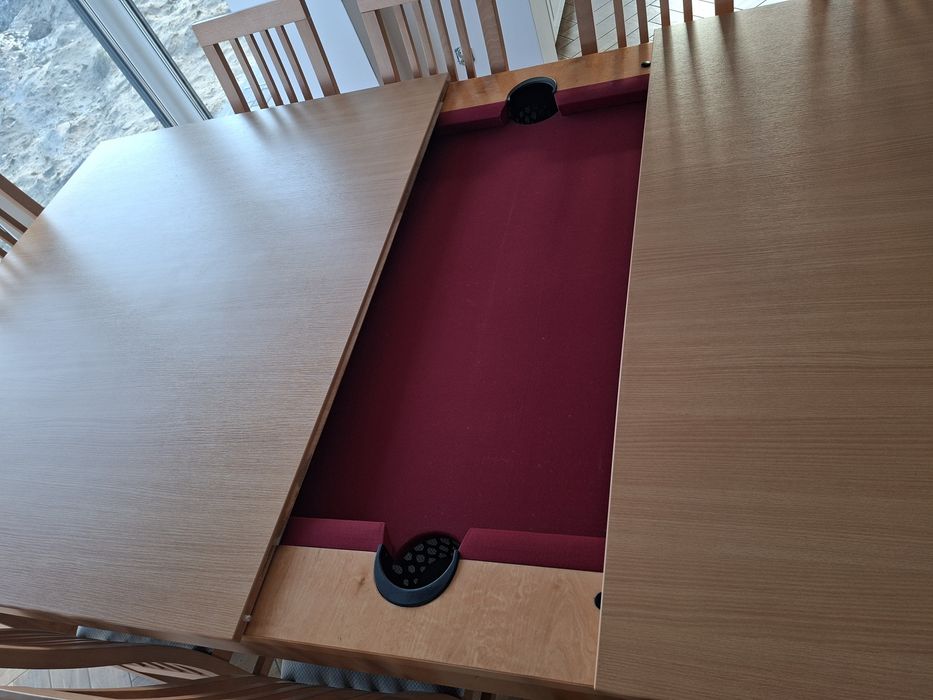 Stół jadalnia, 12 krzeseł, bilard