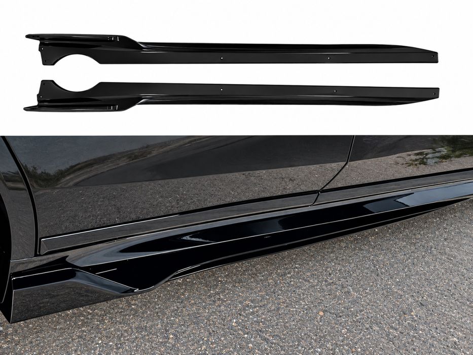 Накладки під пороги леза M Paket BMW X7 G07 2019 2шт. чорний глянець, КОРОТКІ Артикул:  DRC10570-26