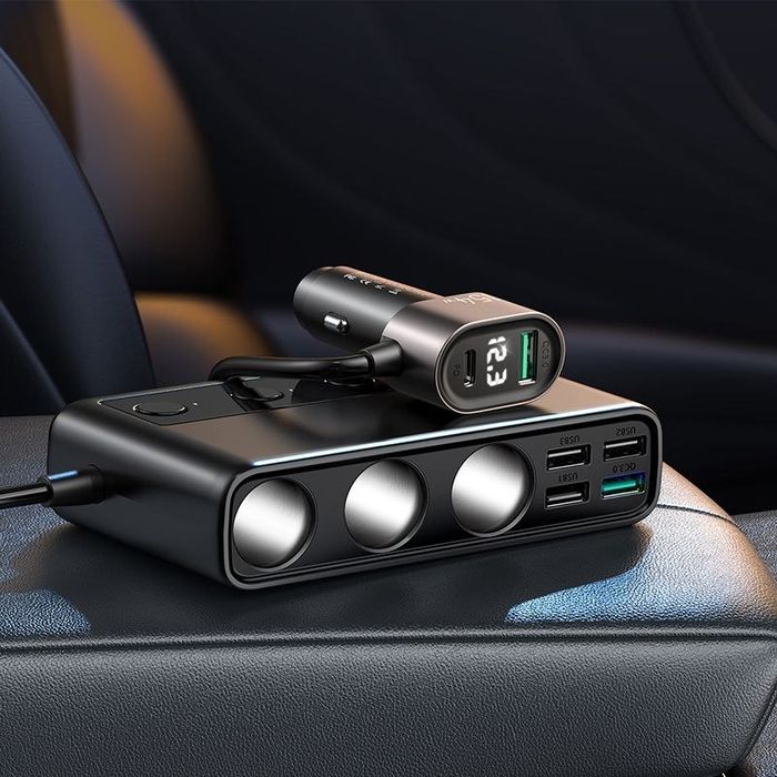 Ładowarka Samochodowa Joyroom Multi-Port Usb Black
