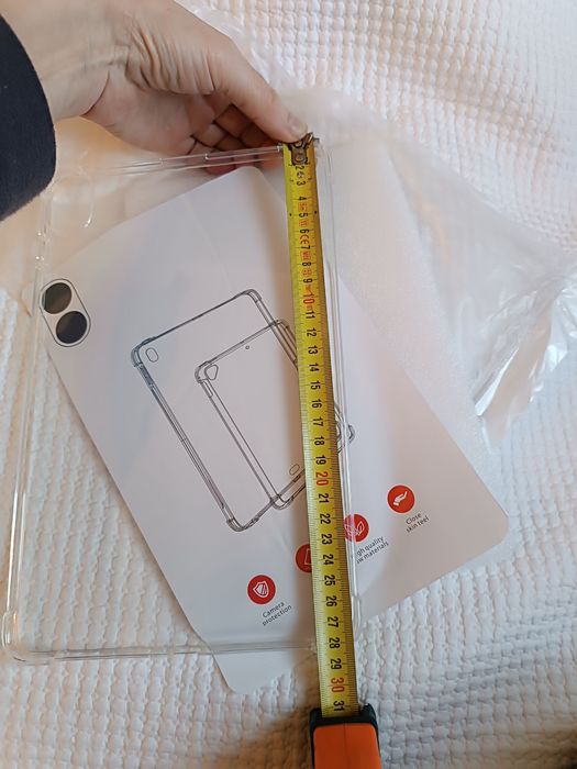 Capa transparente para tablet 12" polegadas
