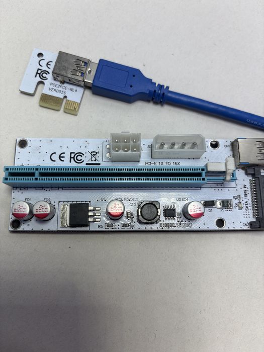 Riser райзер PCIE 1x to 16x + олхдоставка