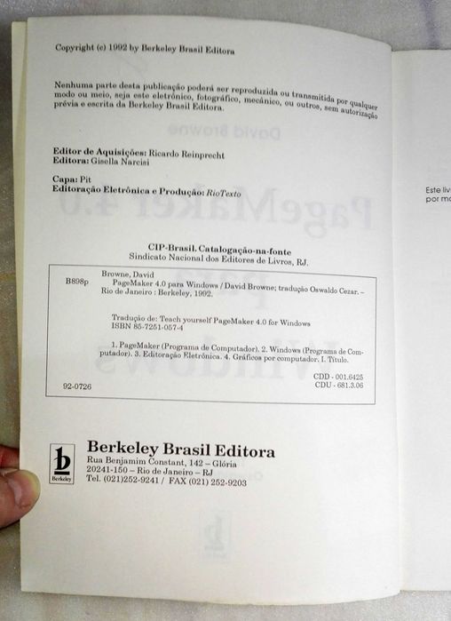 Livro PageMaker 4.0 para Windows64750578491651124
