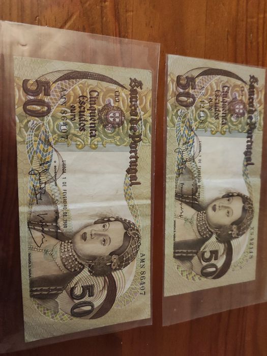 Notas antigas 100 escudos