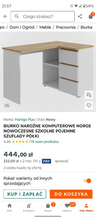 Szafa przesuwna, biurko, garderoba do przedpokoju.