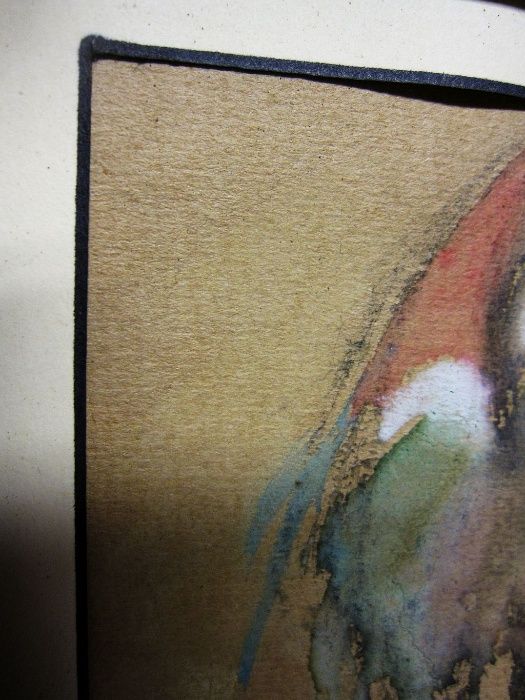 José Mergulhão - Aquarela - retrato de uma africana- assinado - 1964