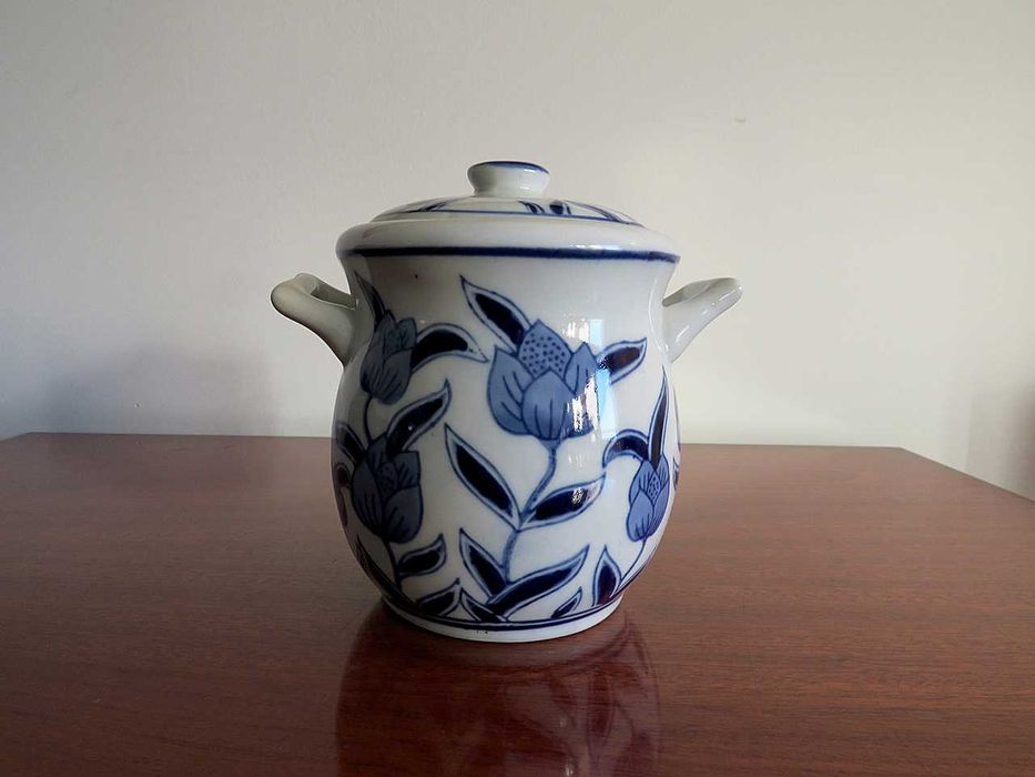 Açucareiro em barro vidrado