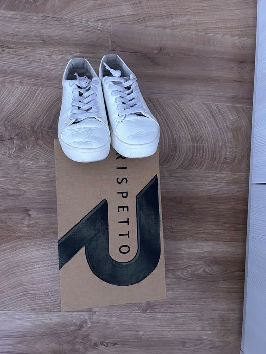 Білі кедики Rispetto, натуральна шкіра, 34р, 21,5см в гарному стані