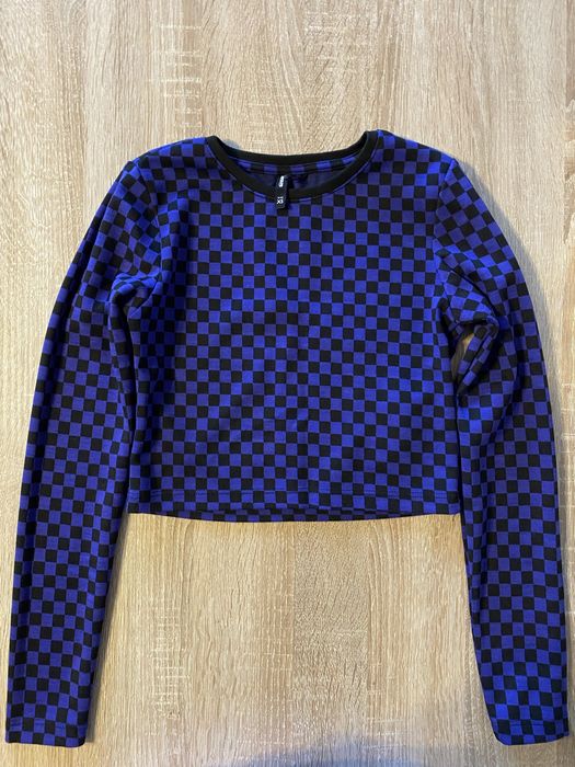fioletowo-czarny top XS