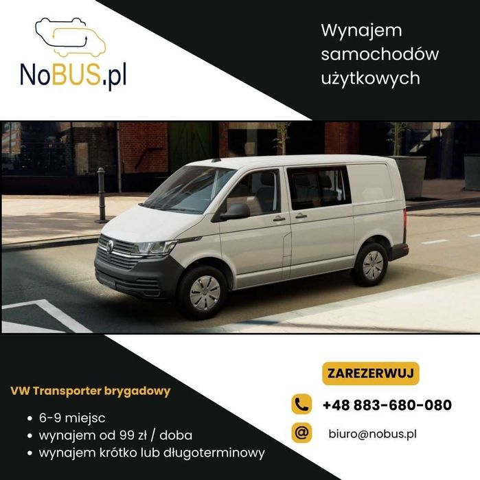 [NoBus] • Wynajem busów busa bus dostawczy osobowy 9 7 BRYGADÓWKI  •