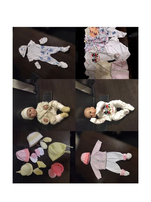 Одяг на реборн ляльку дівчину і хлопчик костюм боді чоловічок  46-56см