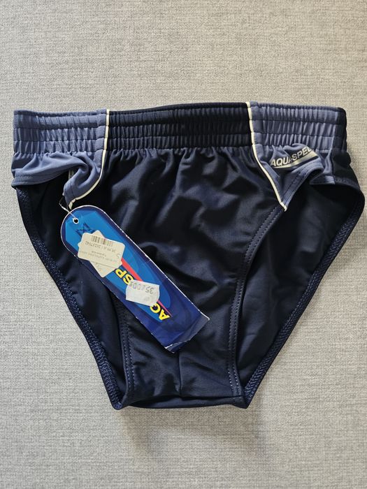 Aqua-Speed kąpilówki chłopięce granatowe nowe z metką basen plaża sport Size S