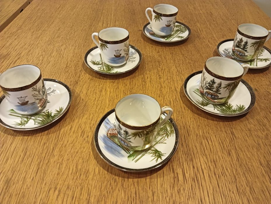 Serviço de café em porcelana japonesa