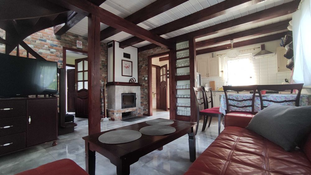 Kaszuby - Domek nad jeziorem z kominkiem, sauną i balią na drewno