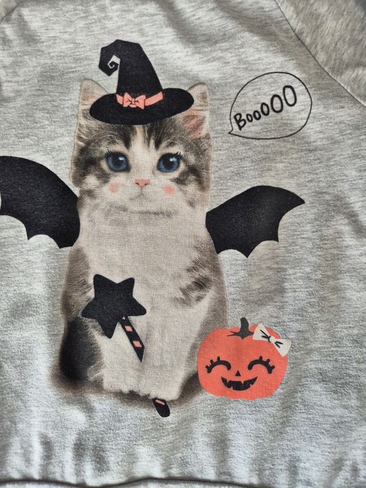 Bluza H&m halloween 122/128
Normalne ślady użytkowania I prania