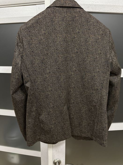 Коричневий піджак у дрібну клітинку 52 розмір фірм NO EXCESS