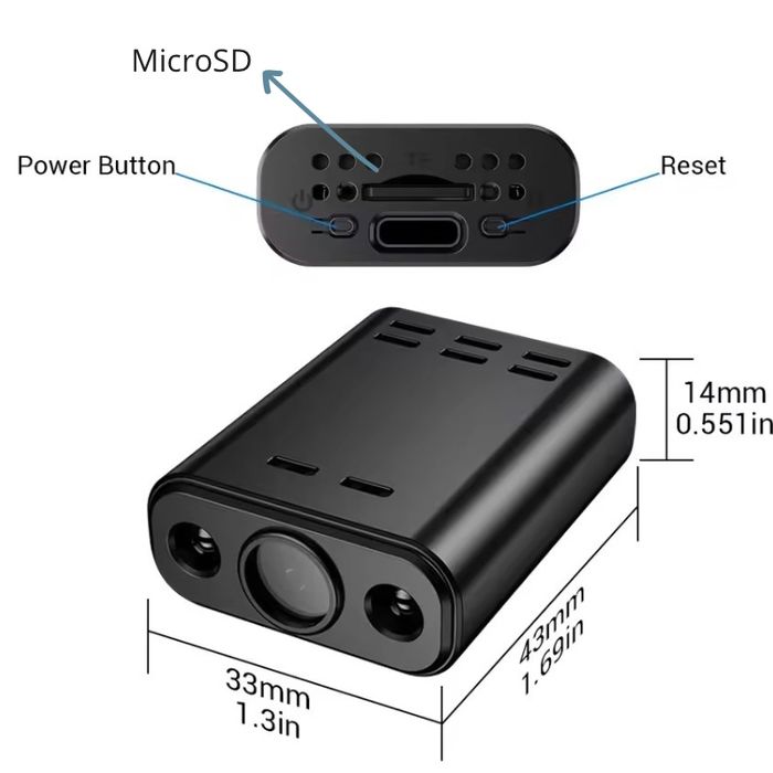 Міні камера 5Мп з нічним баченням, акумулятором, датчиком руху O-Kam