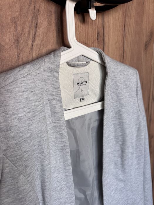 Żakiet marynarka szary 38 reserved casual
